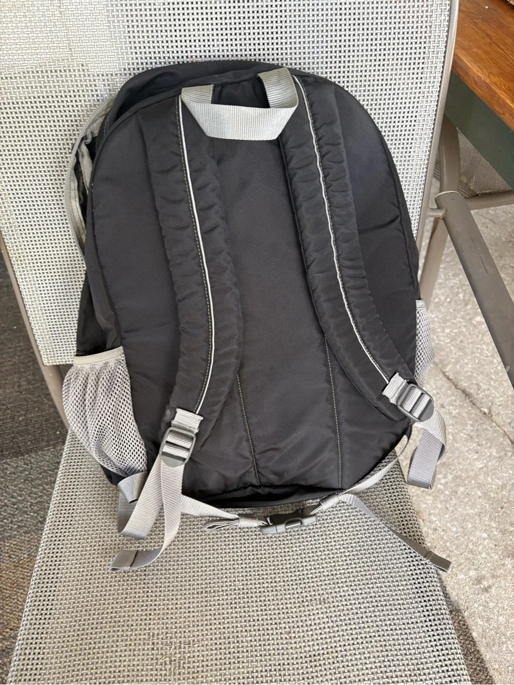 L.L. Bean Black Backpack with Light Gray Accents
